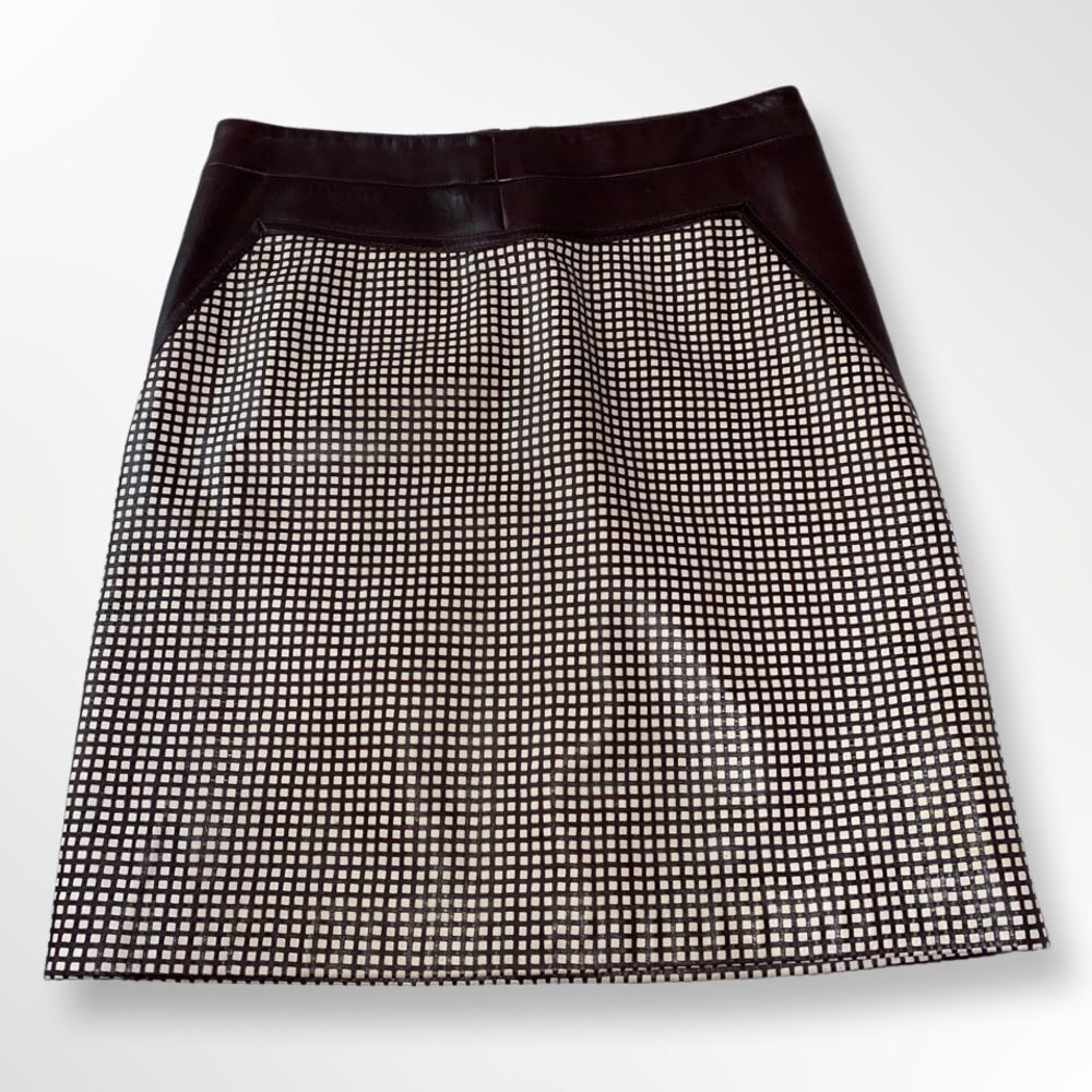 Vera Pelle 100% Leather Mini Skirt Women size Small